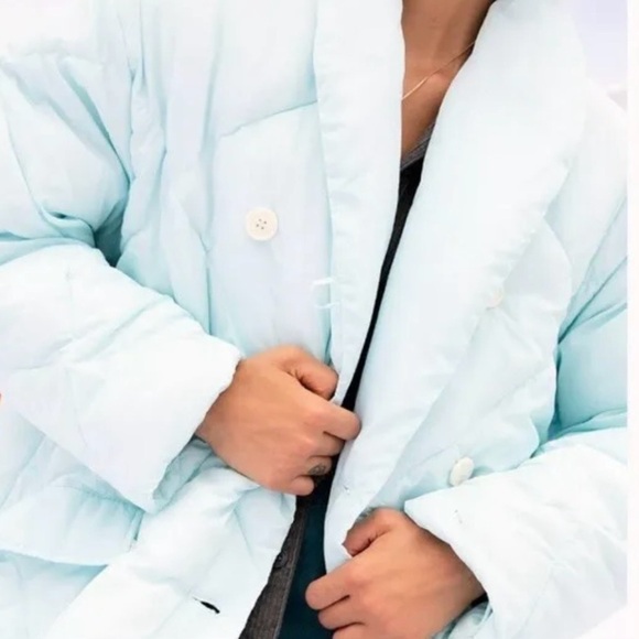 Free People - Icy Blue Longline Puffer Jacket - Picture 2 of 7